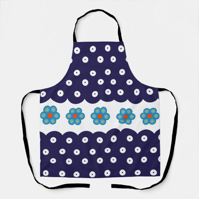 Delantal Diseño polaco de cerámica tradicional (Anverso)