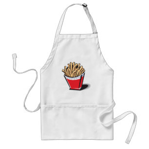 Delantal diseño retro de papas fritas francesas