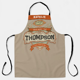 Delantal Diseño retro personalizado de Guay Rustic Chef Bak