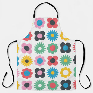 Delantal Diseño simple de patrones sin fisuras de flores.