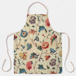 Delantal diseño textil floral de bonito