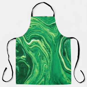 Delantal Diseño textil mixto creativo verde brillante. Grun