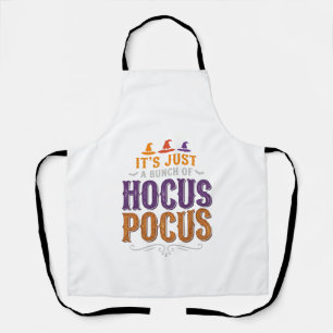 Delantal Diseño tipográfico vintage de Halloween Hocus Pocu