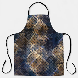 Delantal Diseño transparente de acuarela Piel de serpiente