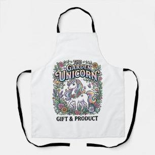 Delantal Diseño Vectorial Comercial De Unicornio De Jardín 