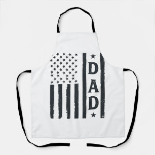 Delantal Diseño vectorial de bandera americana de papá vint