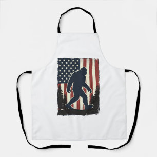 Delantal Diseño vectorial de bosque de bandera americana Bi