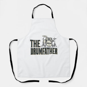Delantal Diseño vectorial de cita de baterista Drumfather v