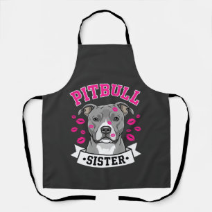 Delantal Diseño Vectorial de Hermana Amante de Pitbull
