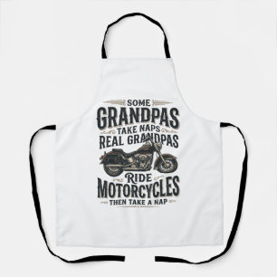Delantal Diseño vectorial vintage de siesta en motocicleta 