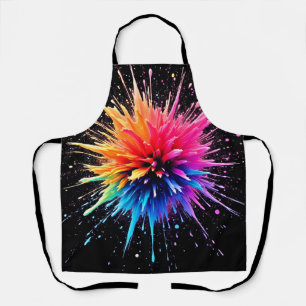 Delantal Diseño vibrante de explosión de color