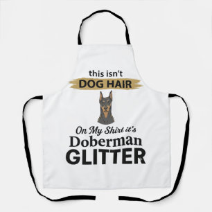 Delantal Diseño Vintage Amante Perro Divertido Brillo Dober