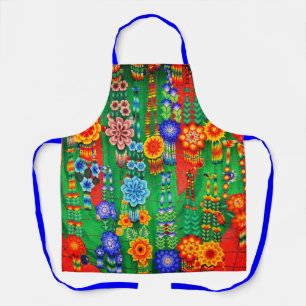 Delantal Diseños de flores hippie coloridas