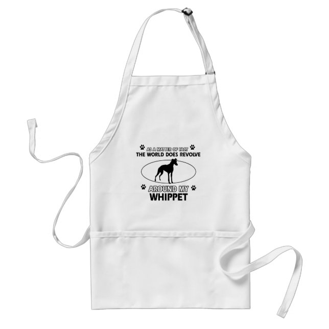 Delantal Diseños divertidos del whippet (Frente)