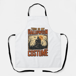 Delantal Disfraz de Halloween Casa Embrujada Camiseta Vinta