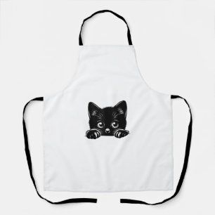 Delantal Disfraz De Halloween De Gato Gratuito Retro Para M