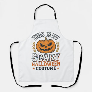 Delantal Disfraz de Halloween espantoso Calabaza Diseño vec