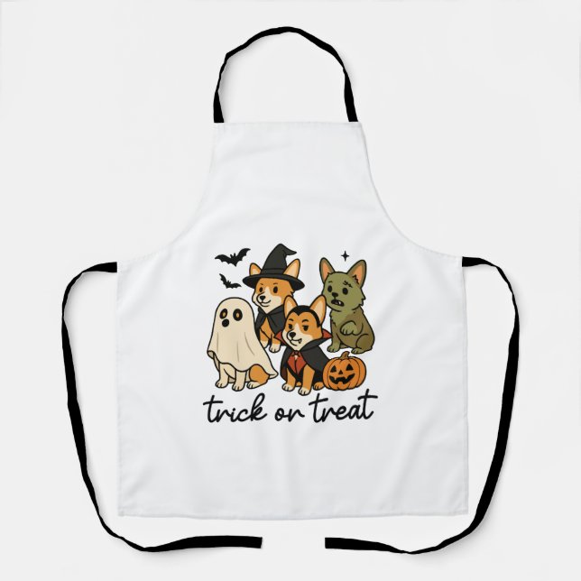 Delantal disfraz de Halloween para corgi  (Anverso)