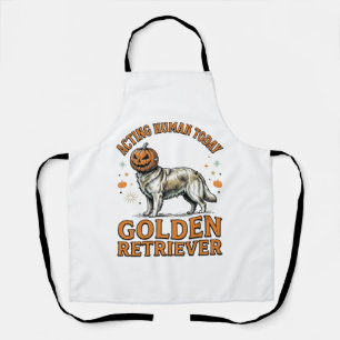 Delantal Disfraz de perro de calabaza de Halloween Retrieve