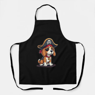 Delantal Disfraz de pirata Beagle Bandera Jolly Roger Cráne