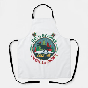 Delantal Disfraz Humano Dinosaurio Navidad Gorro de Santa P