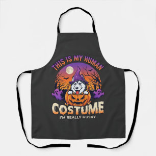 Delantal Disfraz Humano Husky Calabaza Halloween Fantasmas_
