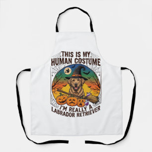 Delantal Disfraz Humano Labrador Retriever Bruja de Hallowe