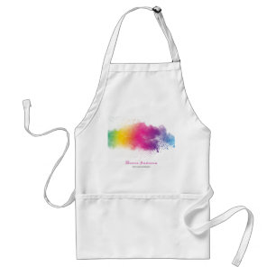 Delantal Disnecido con manchas de arco iris
