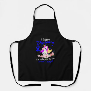 Delantal Distonia Awareness Funny Unicorn Familia Sup