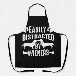 Delantal Distraído Fácilmente Por Wieners Dachshund Dog