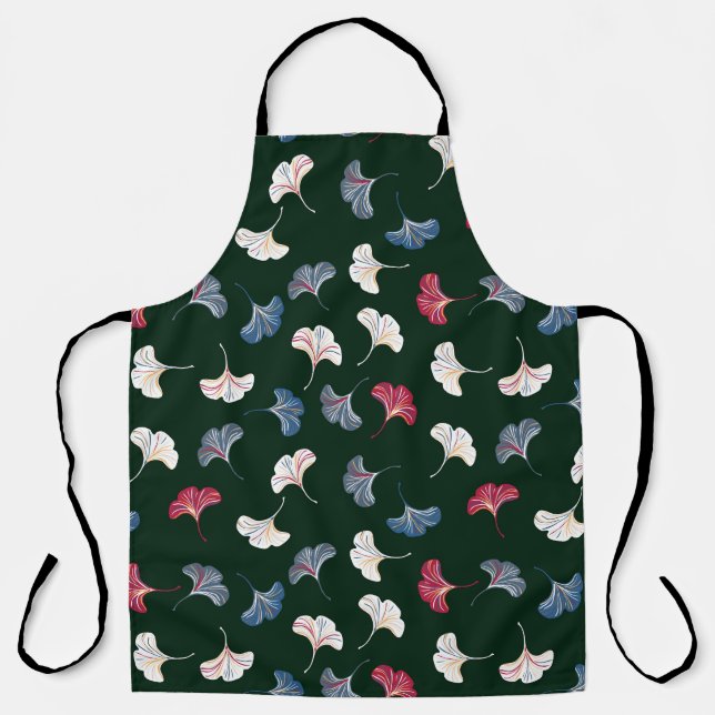 Delantal Ditsy Ginkgo: El otoño oscuro no tiene problemas. (Anverso)