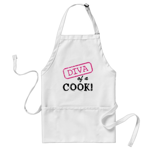 Delantal ¡DIVA de un cocinero! Apron adulto (Frente)