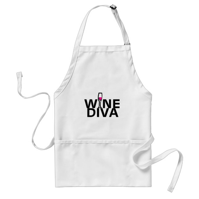 Delantal Diva del vino (Frente)
