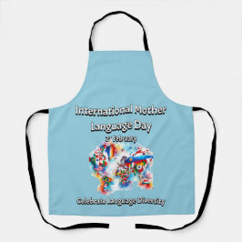 Delantal Diversidad de idiomas. Lengua materna internaciona