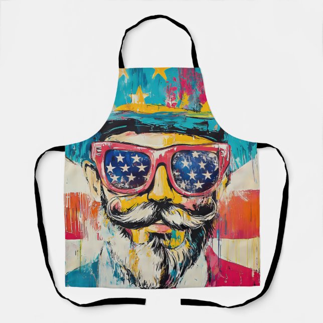 Delantal Diversión 4 de julio (Anverso)