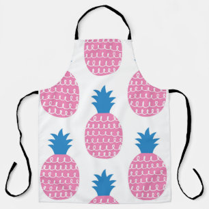 Delantal Diversión a la piña, diseño vintage sin foco.