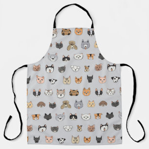 Delantal Diversión animal: perros gatos mezcla de doodle