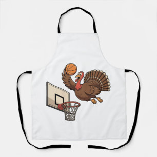 Delantal Diversión de gracias Turquía Dunking Basketball Fu