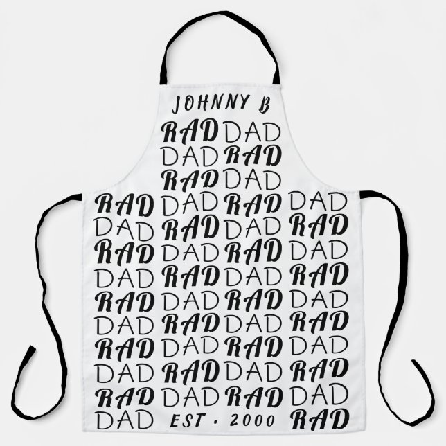 Delantal Diversión divertida del Día del Padre de White Pre (Anverso)