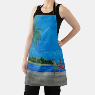 Delantal Diversión en el Sun Run All-Over Print Apron