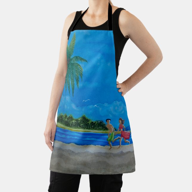 Delantal Diversión en el Sun Run All-Over Print Apron (in situ)