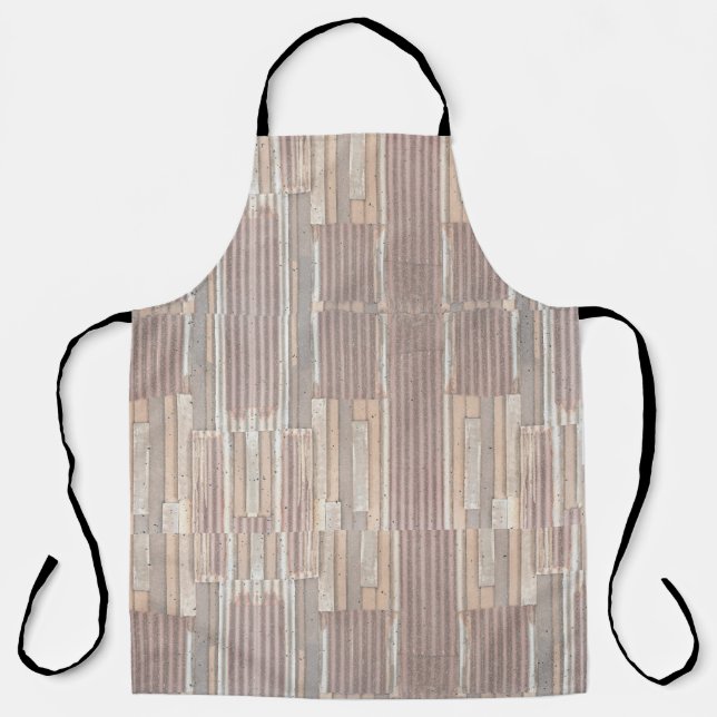 Delantal Diversión metalizado y madera (Anverso)