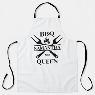 Delantal Divertida BBQ Personalizada Barbacoa Reina