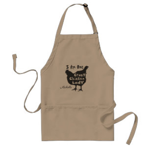 Delantal Divertida Crazy Farm Chicken Lady