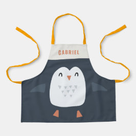 Delantal divertida y festiva adorable pingüino de niños per