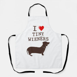Delantal Divertido Amo Pequeños Wieners Daschund Perro Cita