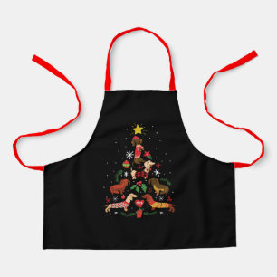 Delantal Divertido árbol de Navidad Dachshund