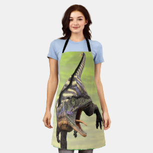 Delantal Divertido Arte Prehistórico de Aucasaurus Rugiendo