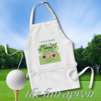 Divertido carrito de golf Monograma Nombre Amor Ve
