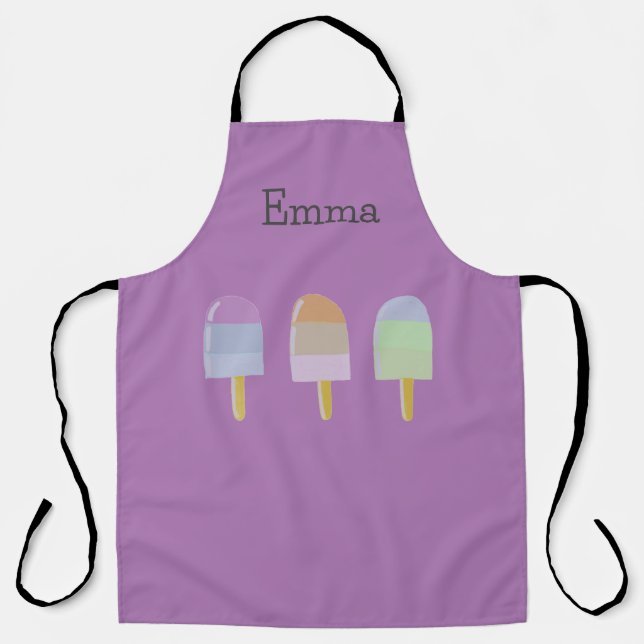 Delantal divertido con diseño de paleta  (Anverso)